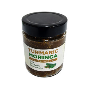turmeric moringa sugar scrub